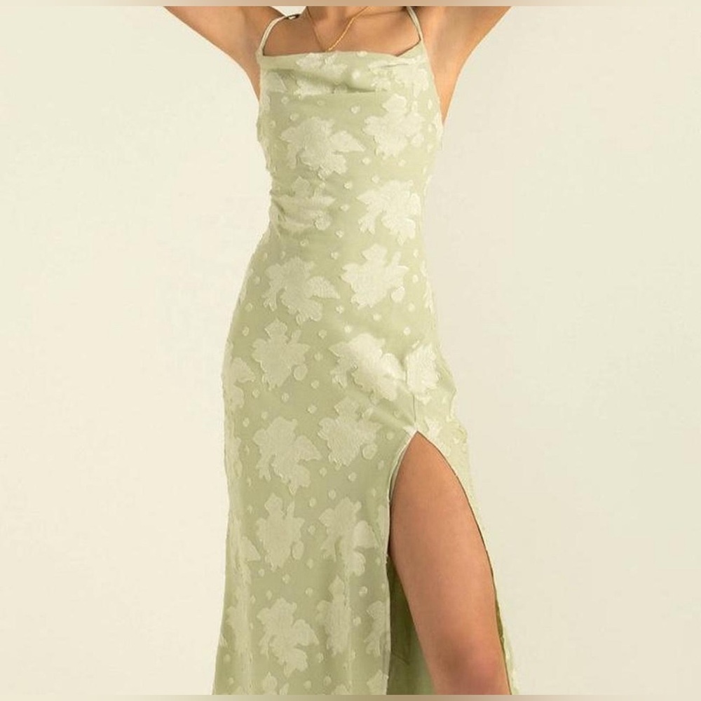 Hello Molly DRINKS ON ME MIDI DRESS PISTACHIO size US 2